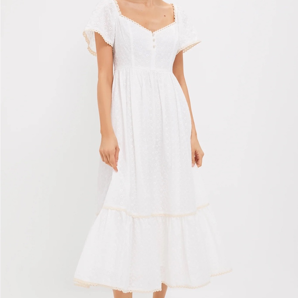 Tuckernuck Pomander Place Dainty Eyelet Holley Dress - White medium NWT - Picture 2 of 9